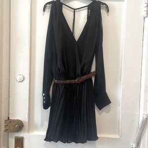 Black long-sleeved romper